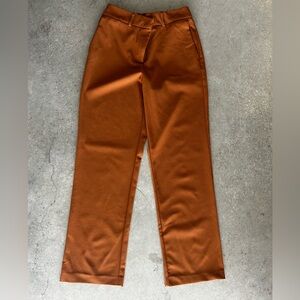 Camel Brown Wide Leg Trousers
